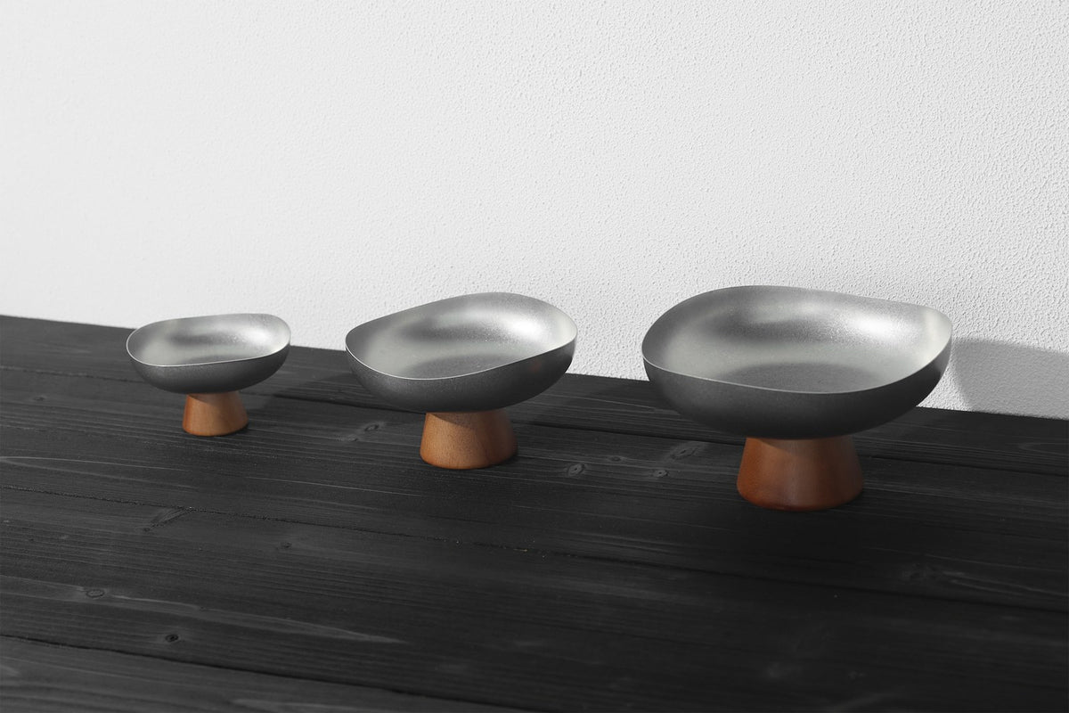 Oak-Base Pedestal Fruit Bowls - product image 2