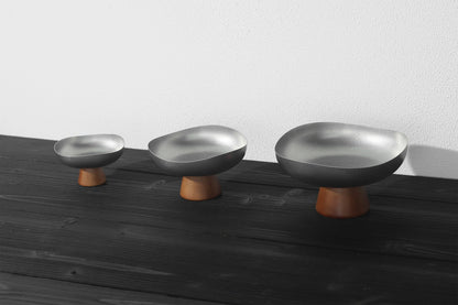 Oak-Base Pedestal Fruit Bowls - product image 2