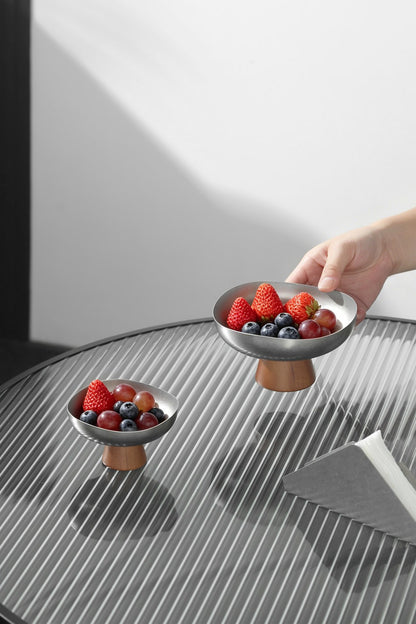 Oak-Base Pedestal Fruit Bowls - product image 4