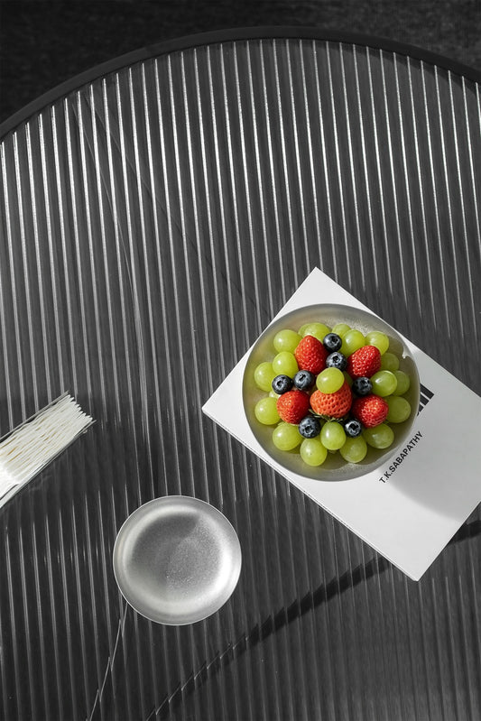 Oak-Base Pedestal Fruit Bowls - product image 1