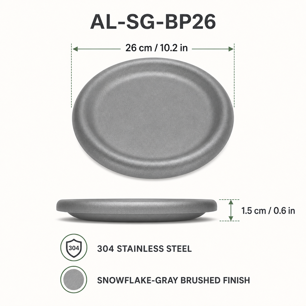 AILUKE AL-SG-BP26 steak plate dimensions 26 cm by 1.5 cm high