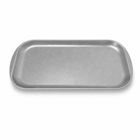 AILUKE AL-SG-CT27 handled stainless steel coffee and dessert tray on white background