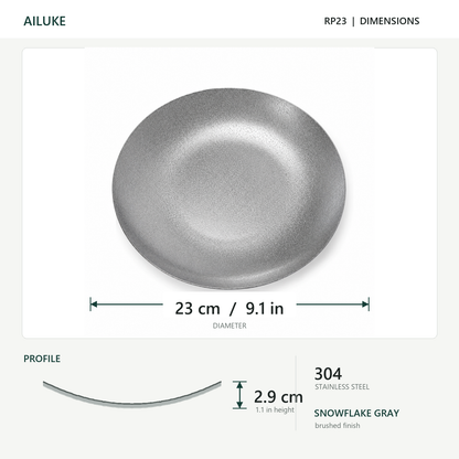 AILUKE AL-SG-RP23 deep plate dimensions 23 cm diameter by 2.9 cm high